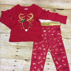 girl’s Christmas two pieces outfit 3T